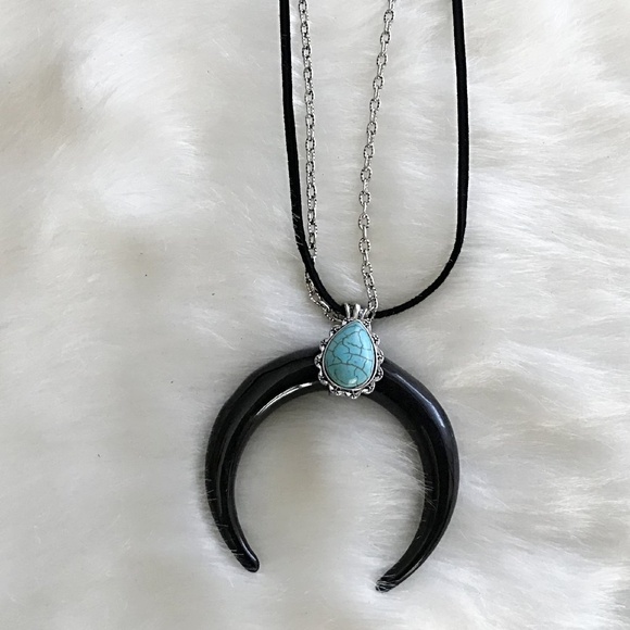 BLACK HORN WESTERN NECKLACE SET - Picture 2 of 4